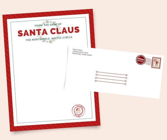 from the desk of santa claus letterhead
