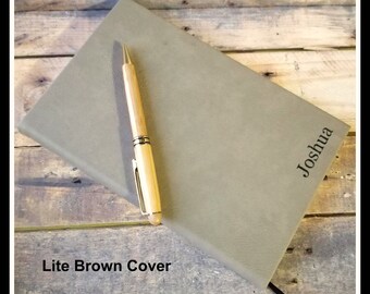 Monogrammed Leather Journal, Personalized Journal, Lined Journal, Personalized Notebook, Customized Leather Gift, Custom Leatherette Journal