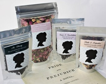 Jane Austen Tea Collection - Literary Tea Collection - Tea Gift - Literary Tea Gift - Bookish Gift - Author Gift- Loose Leaf Tea - Tea
