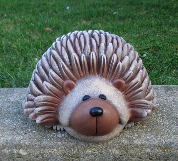 Hedgehog Yard Art Garden Art Lawn Ornament Ceramic