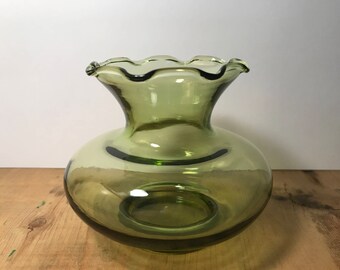 Anchor Hocking Forest Green Bud Vase
