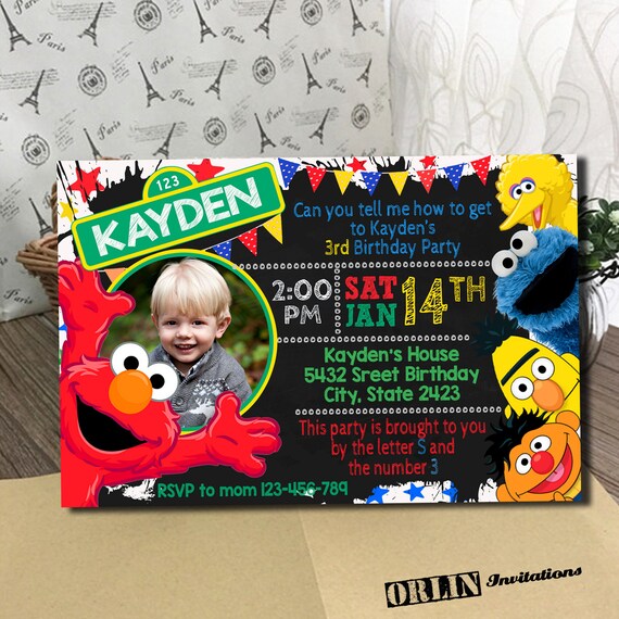 Sesame Street Picture Invitations 4