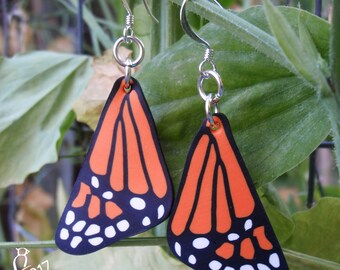 Monarch Butterfly Wing Earrings