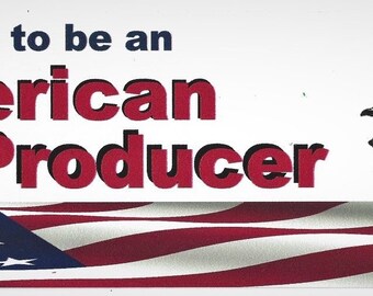 Proud to be an American Pork Producer Farm Bumper Sticker Pig Hogs USA FARMING