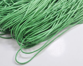 1.5mm Green Waxed Cotton Cord , 25 metres/50 metres Green Macrame Cord, Cotton Cording, Braided Cotton Cord, Jewelry Cord, GD239