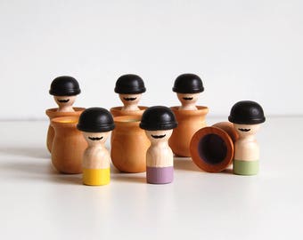 Wooden educational toy - Gentlemen Memory
