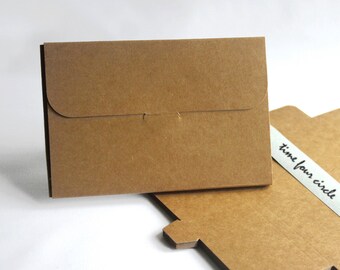 Set of 10, Kraft Post Card Gift Box, Favor, Gift, Party