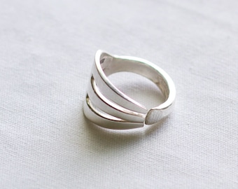 Fork ring from silverplated silverware