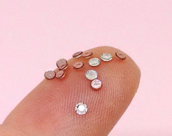 Swarovski Crystal Clear, Tiny Round Rhinestone, Crystal Flat Back, 2mm Xilion Rose, Hot Fix, SS6, Loose Rhinestones, For sewing, RC6947