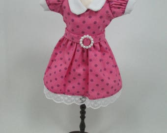 Blythe Outfit Handcrafted polka dots dress basaak doll # 12-46