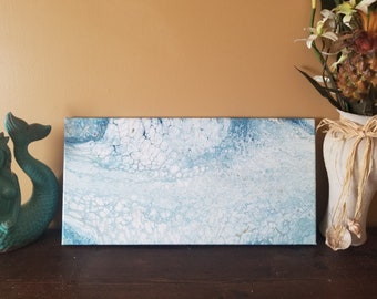 Nautical navy and white dirty pour