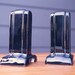 TOWEL BAR HOLDER - Black Art Deco Streamline Design Porcelain Holds Square Towel Bar - Perfect for Retail Display