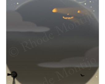 The Arrival 8" x 10" Signed Halloween Art Print by Rhode Montijo