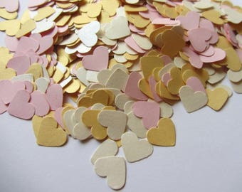 Paper hearts, 1000 die cut hearts, die cuts, paper heart punches, wedding confetti, scrapbooking, weddings, party