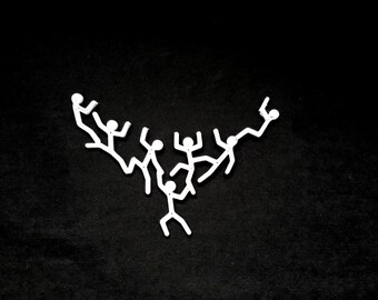 3D printed stickman necklace pendant