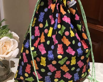 Drawstring Bag (1x) gummy bear Pattern