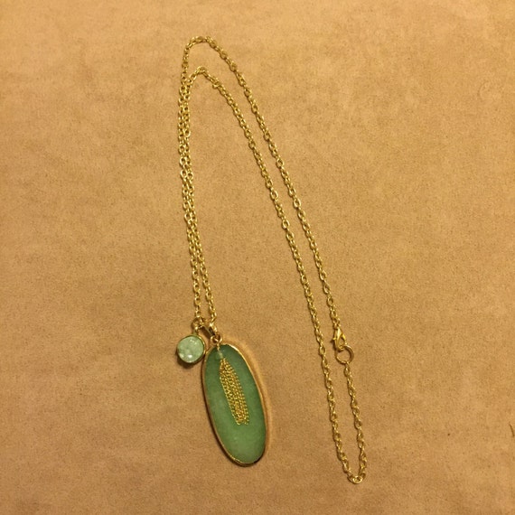 Items similar to Jade Charm Necklace on Etsy