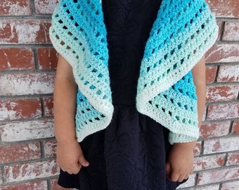 Crochet circular shawl cover up