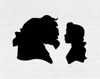 Download Beauty & the Beast Silhouettes // Disney Princess Belle