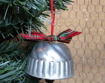 Bell Christmas Ornament from Vintage Gelatin Mold
