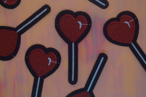 Heart Lollipop Iron on Patch