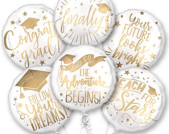 Prom Balloons 18 inch Foil Balloons Graduation Grad Dreams Congrats Congratulations Finally Class of