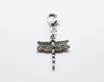 Dragonfly 3 Progress Keeper/Zipper Pull/Stitch Marker/Mini Stitch Marker Holder/Bag Charm/Dangle Charm