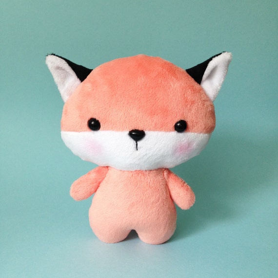 Fox plush toy Kawaii plush toy Baby fox toy Fox softie