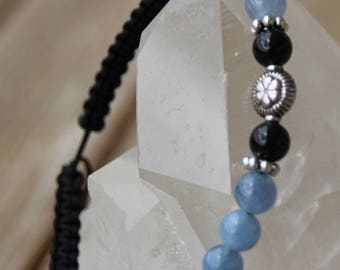 aquamarine Bead Bracelet Navy shamballa