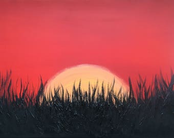 Summer Glow ORIGINAL stretched CANVAS painting