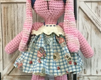 Beautiful handmade crochet amigurumi bunny