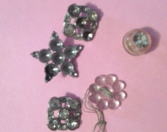 Vintage rhinestone buttons