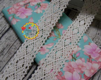 x 5 m Ribbon lace 2.5 cm cotton diamond R001