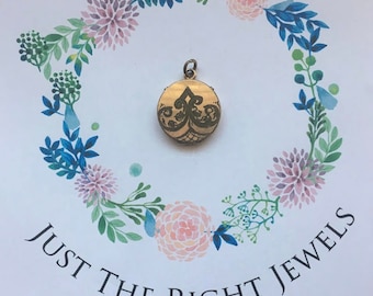 Pretty Vintage Rolled Gold Locket with Scroll Pattern