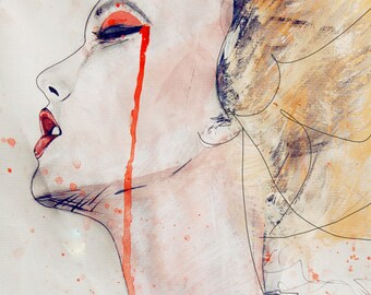Orange Velvet - Fashion Illustration Art Print