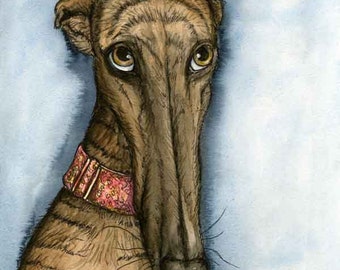 A Little Hope - Greyhound Art Dog Print