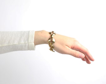 VINTAGE Bracelet 1980s Chain Link Bracelet Metal