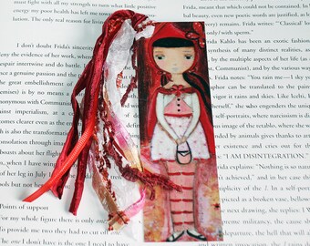 Once Upon a Time - Laminated Bookmark Handmade - Original Art by FLOR LARIOS