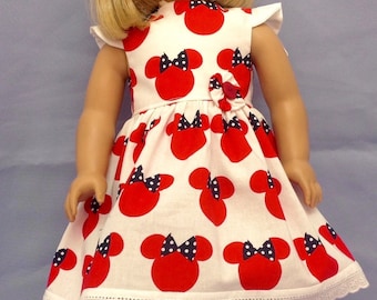 Mickey Mouse Dress American Made 18 Inch Doll Clothes