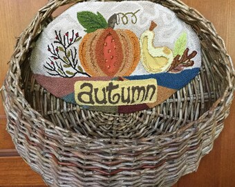 Needle Punch Fall Hanging Basket