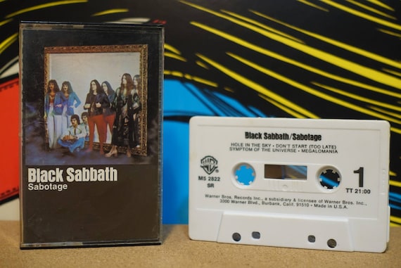 Sabotage by Black Sabbath Vintage Cassette Tape