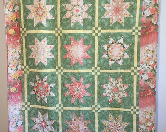 oriental floral stack and whack quilt