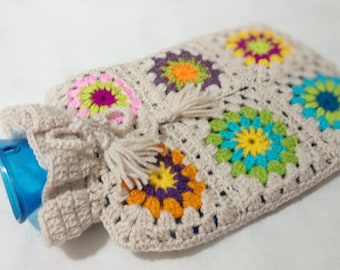 Crochet Hot Water Bottle Cover