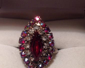 Multi-Color Rhinestone Statement Ring
