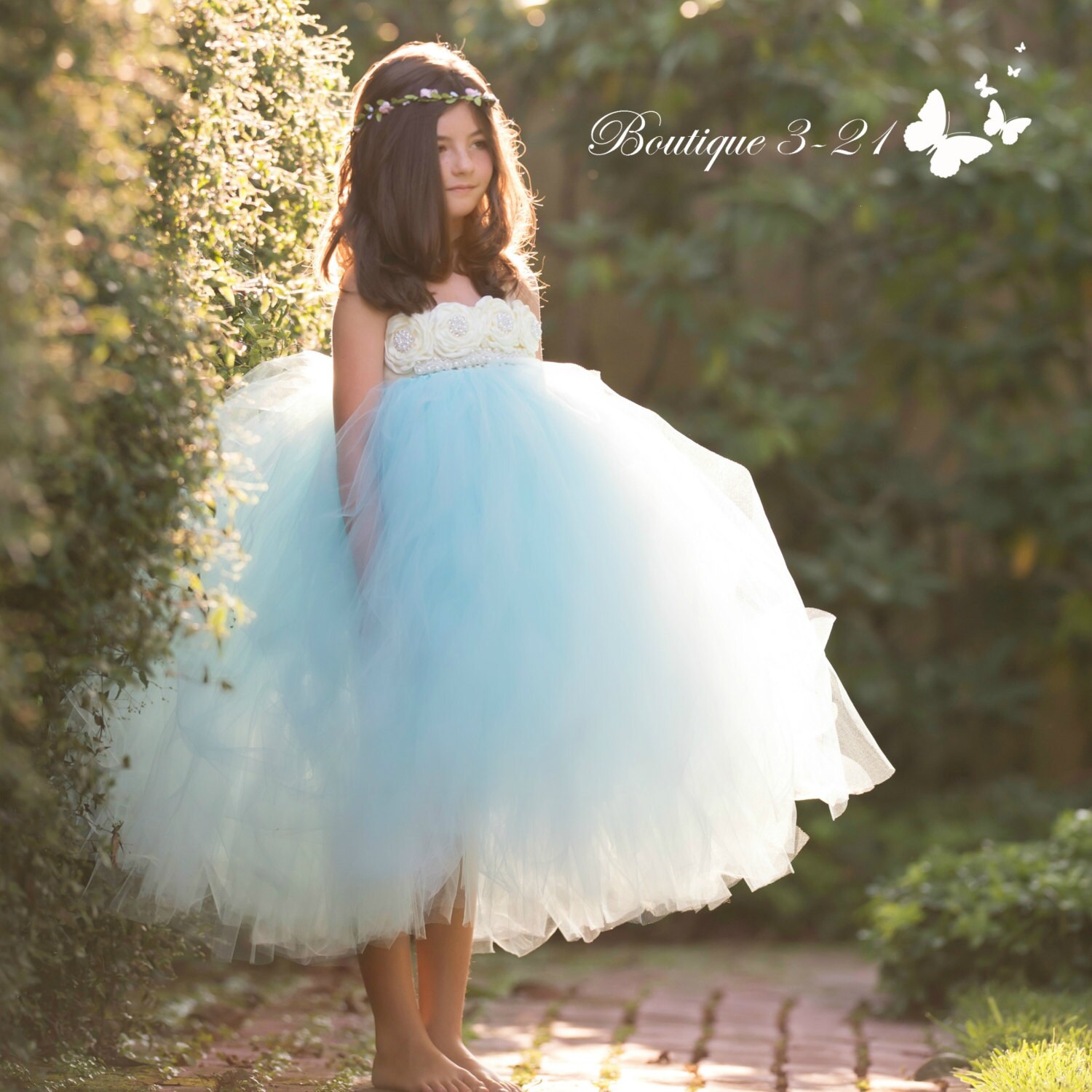 Baby Blue Flower Girl Dress Baby Blue Tutu Dress Baby Blue