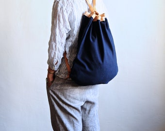 Handmade Leather And Canvas Backpack-Light Version_NEW!