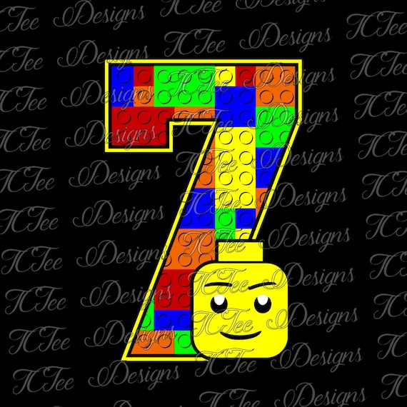 Download Lego 7 7th Birthday Lego Birthday SVG Design Download