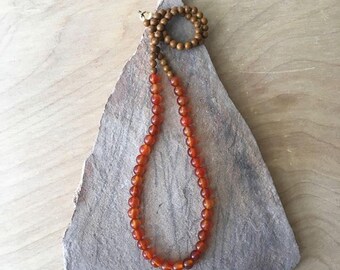 Carnelian and Wood Jasper