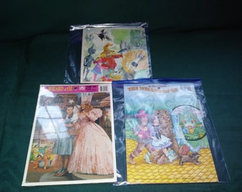 Vintage Wizard Of Oz (Puzzle lot of 3) Frame Tray Puzzle Sealed & 2 11X8 Puzzles