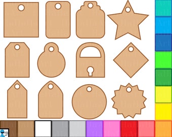 Tags - Digital Clipart, Clip Art Graphics, Personal Use, Commercial Use, Instant download - 216 images (00250)